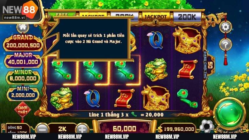 Tựa game cung cấp 4 mức hũ có giá trị khác nhau